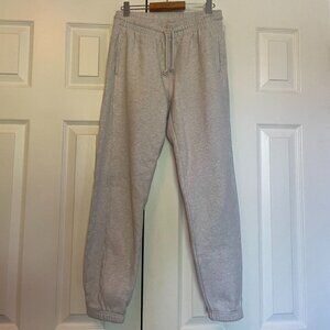 Aritzia TNA Cozy Fleece Boyfriend Sweatpants – Size XS – Light Grey